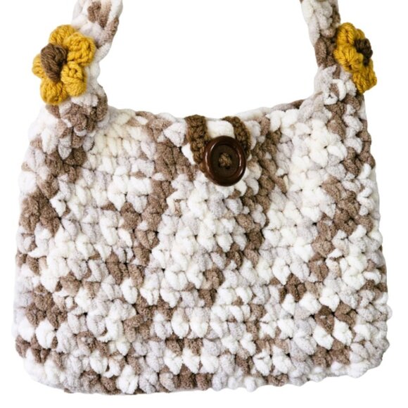 Handmade Crochet Shoulder Bag - Picture 2 of 8